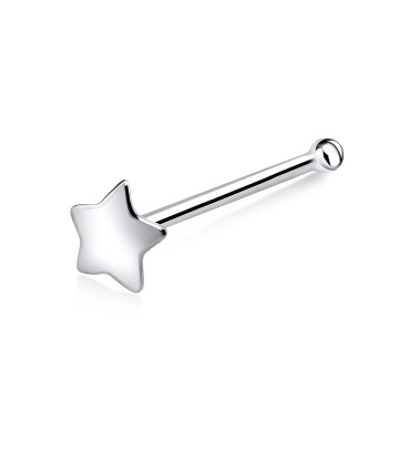 Star Shaped Silver Bone Nose Stud NSKD-03
